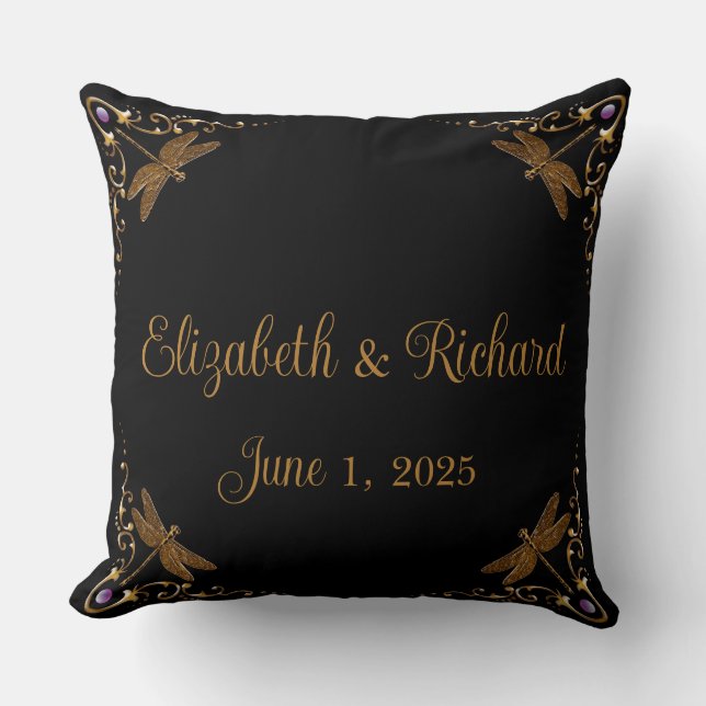 Fantasy Fairy Tale Wedding Throw Pillow (Front)