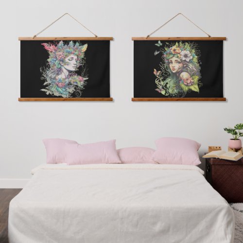 Fantasy Fairy Tale Women Hanging Tapestry