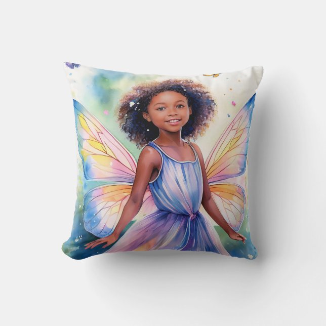 Fantasy Fairy Throw Pillow (Front)