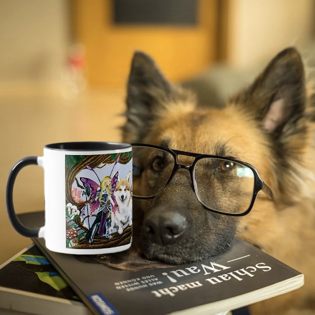 Fantasy Fairy Warrior Corgi Magical Forest Mug (Creator Uploaded)