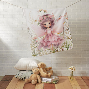 Fantasy Fairy wildflower pastel Baby Blanket