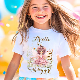 Fantasy Fairy wildflower pastel birthday T-Shirt