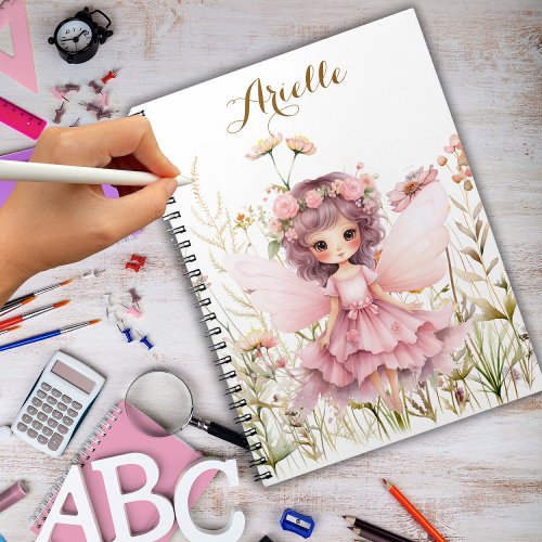Fantasy Fairy wildflower pastel  Notebook