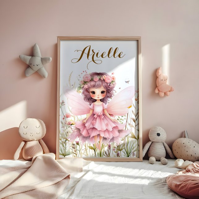 Fantasy Fairy wildflower pastel  Poster (Creator Uploaded)