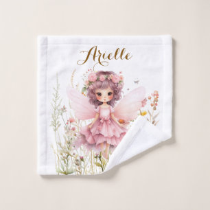 Fantasy Fairy wildflower pastel Wash Cloth