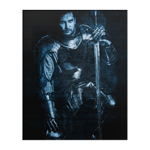 Fantasy Fairytale Medieval Knight In Armour Acrylic Print