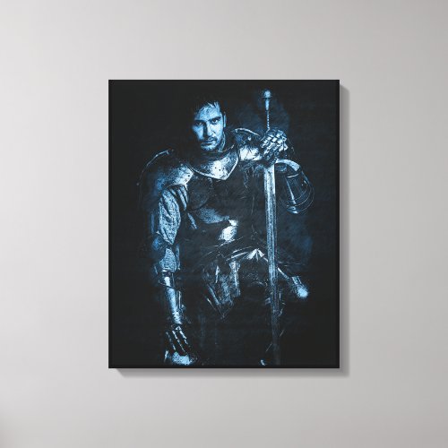 Fantasy Fairytale Medieval Knight In Armour Canvas Print