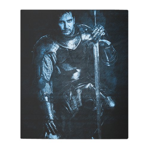 Fantasy Fairytale Medieval Knight In Armour Metal Print