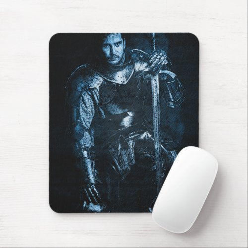 Fantasy Fairytale Medieval Knight In Armour Mouse Pad