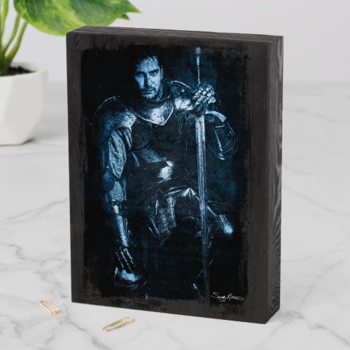 Fantasy Fairytale Medieval Knight In Armour Wooden Box Sign