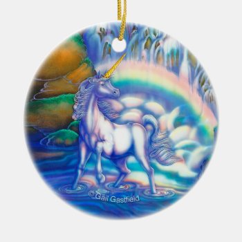 Fantasy Falls Playing Cards Ceramic Ornament by gailgastfield at Zazzle