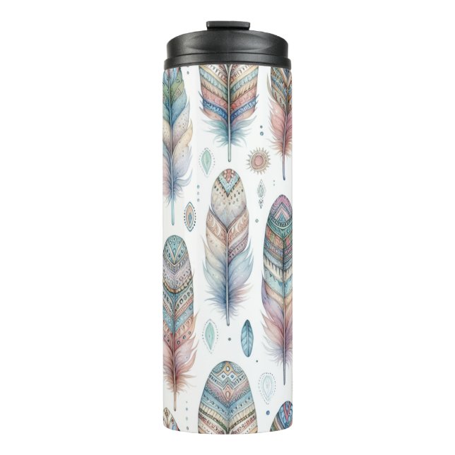 Fantasy Feather Thermal Tumbler (Front)