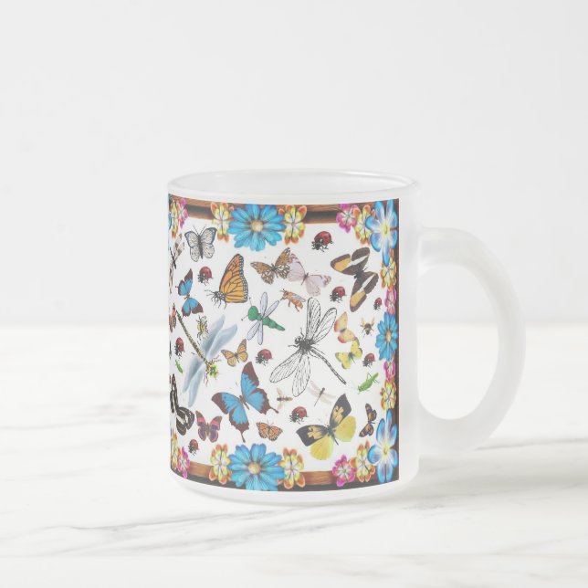 Fantasy Fields Frosted Glass Coffee Mug (Right)