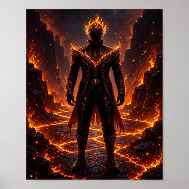 Fantasy Fire Infernal Guardian Poster (Front)
