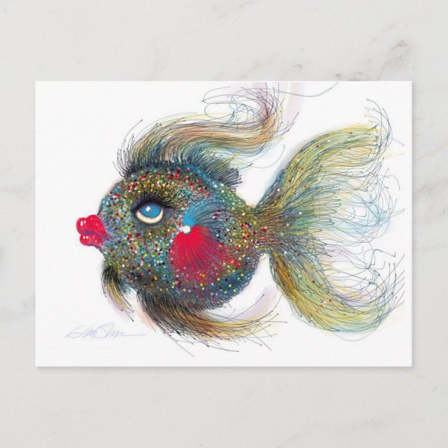Fantasy Fish: Kissiefish Post Cards (Front)