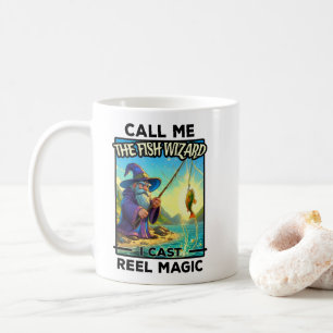 Fantasy Fishing Wizard - Reel Magic Coffee Mug