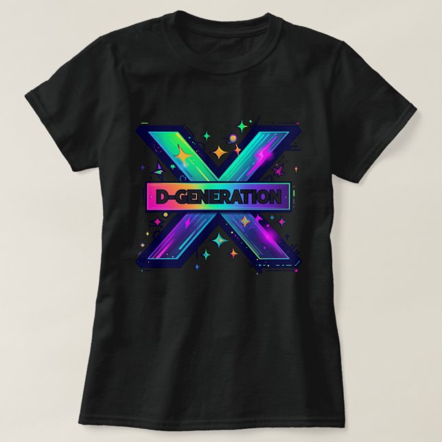 Fantasy Flat Design DX Logo Graphic for Streetwear T-Shirt (Design Front)