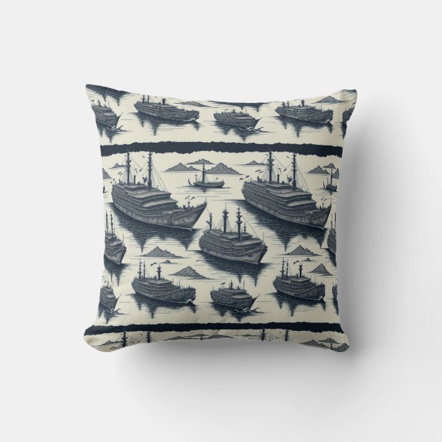 fantasy fleet throw pillow (Front)