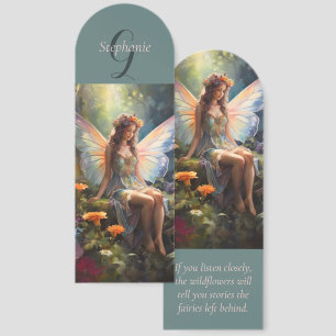 Fantasy Floral Fairy Garden Cottagcore Name Quote Bookmarks