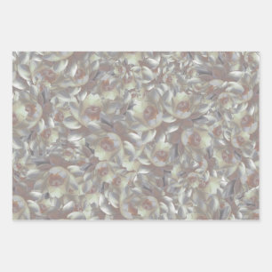 Fantasy floral random pattern wrapping paper sheets