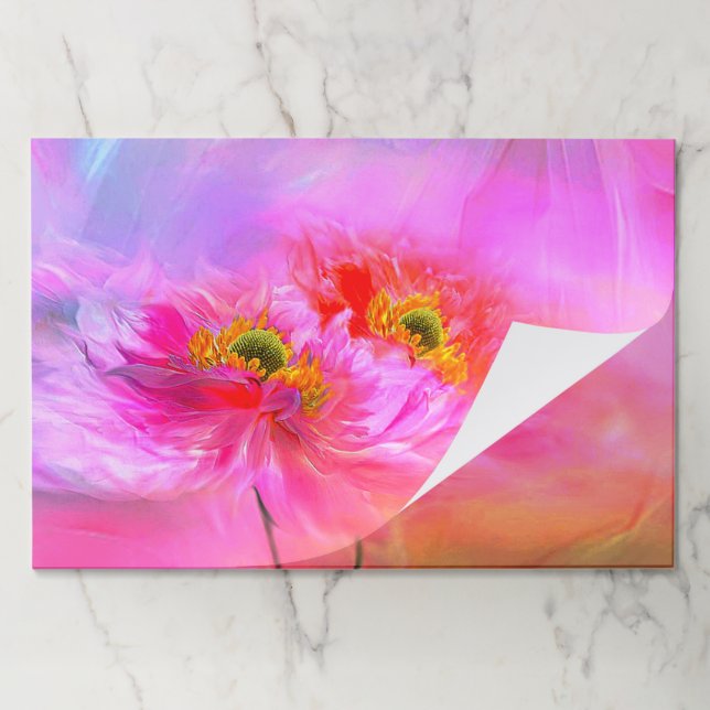 Fantasy floral Tearaway Paper placemats (Folded)