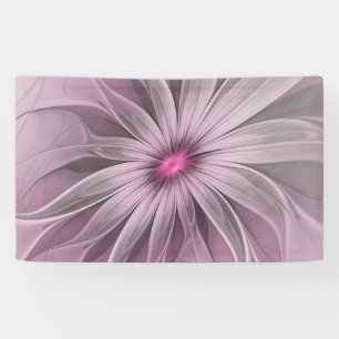 Fantasy Flower Abstract Plum Floral Fractal Art Banner