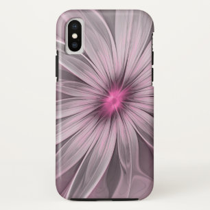 Fantasy Flower Abstract Plum Floral Fractal Art iPhone X Case