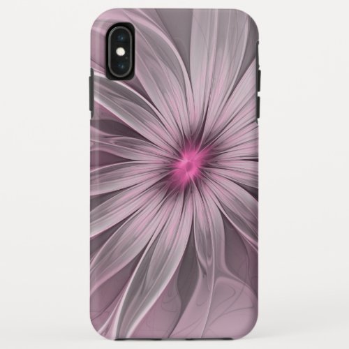 Fantasy Flower Abstract Plum Floral Fractal Art iPhone XS Max Case