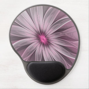 Fantasy Flower Abstract Plum Floral Fractal Art Gel Mouse Pad