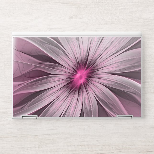 Fantasy Flower Abstract Plum Floral Fractal Art HP Laptop Skin (Front)