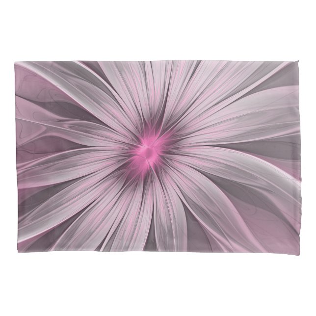 Fantasy Flower Abstract Plum Floral Fractal Art Pillow Case (Front)