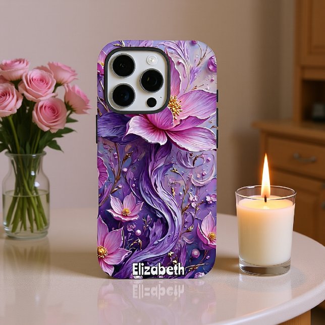 Fantasy Flower and Floating Orbs Case-Mate iPhone Case (Creator Uploaded)