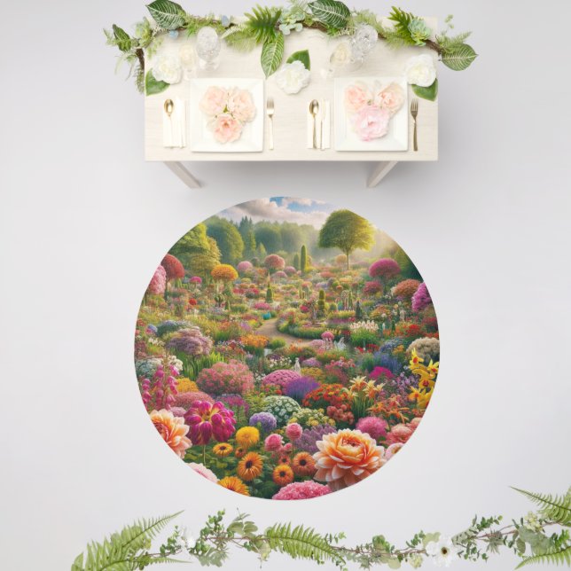 Fantasy Flower Garden Outdoor Rug (Insitu (Wedding 2))