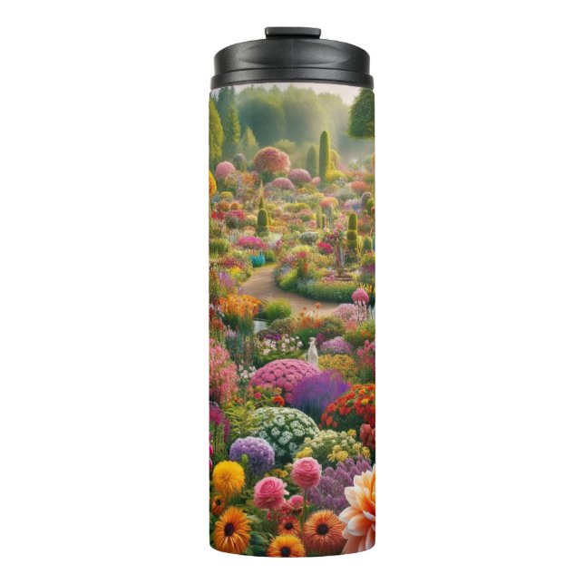 Fantasy Flower Garden Thermal Tumbler (Front)