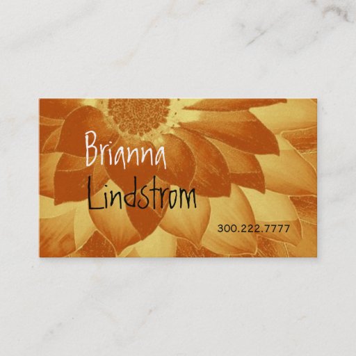 Customizable FANTASY FLOWER Gold Metallic Business Card Templates
