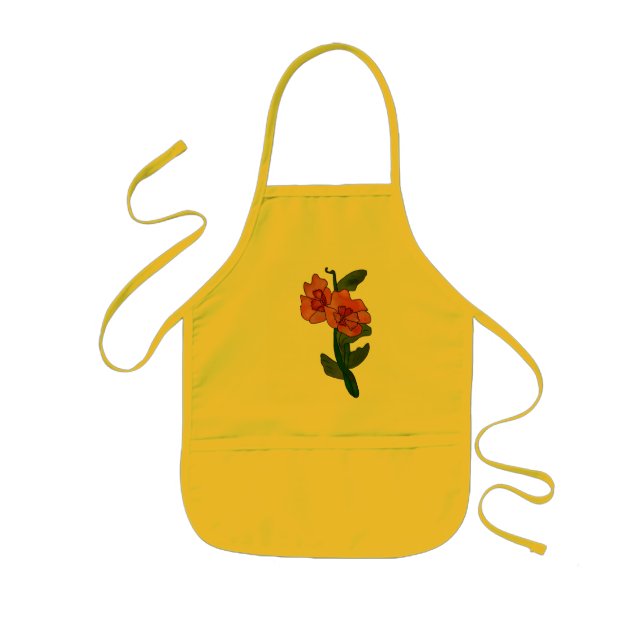 Fantasy flower kids' apron (Front)