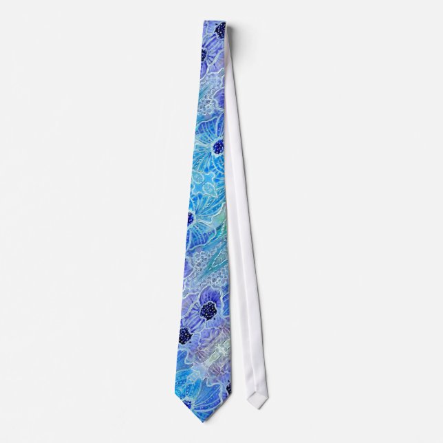 Fantasy Flowers Art 1 - Neck Tie (Front)