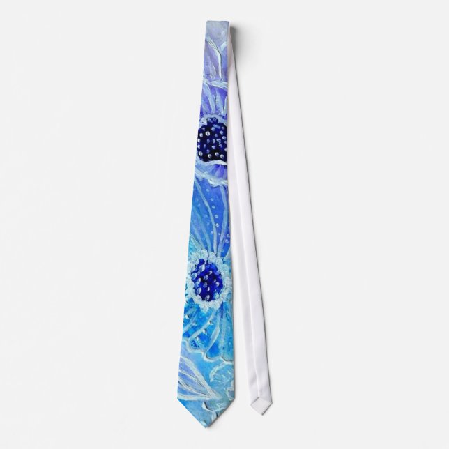 Fantasy Flowers Art Neck Tie (Front)