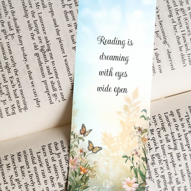 Fantasy Flowers, Butterflies, Reading Quote Bookmarks (Creator Uploaded)