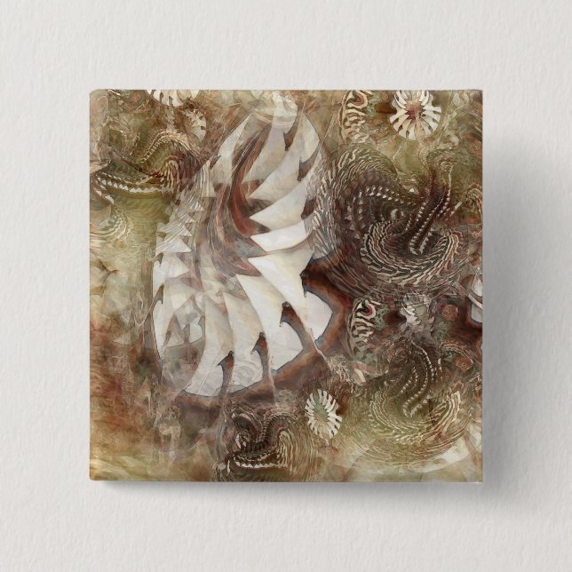 Fantasy flowers button (Front)