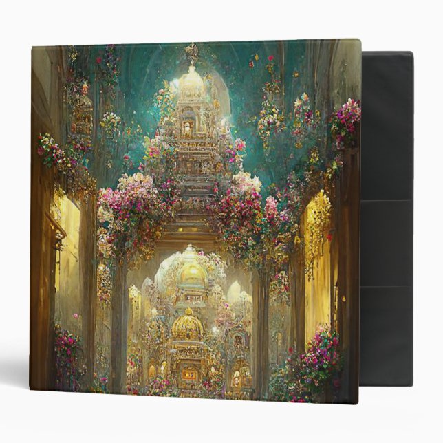 Fantasy Flowers Church - Binder, Office 3 Ring Binder (Front/Inside)