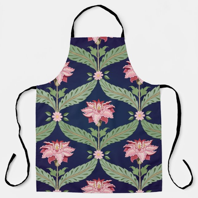 Fantasy Flowers: Dark Indian Motifs Apron (Front)
