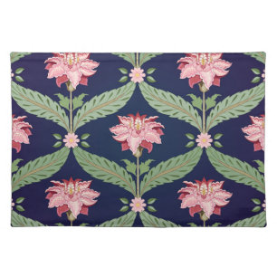 Fantasy Flowers: Dark Indian Motifs Cloth Placemat