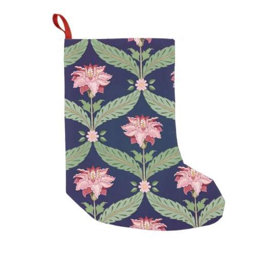 Fantasy Flowers Dark Indian Motifs Small Christmas Stocking