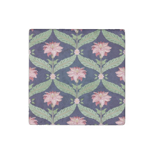 Fantasy Flowers: Dark Indian Motifs Stone Magnet