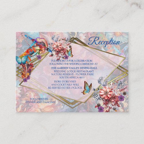 Fantasy Flowers express the joy of nature Enclosure Card