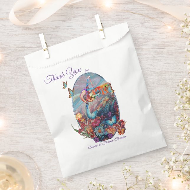Fantasy Flowers express the joy of nature. Favor Bag (Clipped)