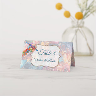 Fantasy Flowers Express the Joy of Nature. Place Card
