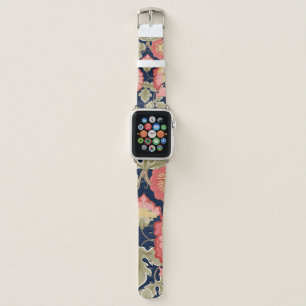 Fantasy flowers in retro, vintage, jacobean embr apple watch band