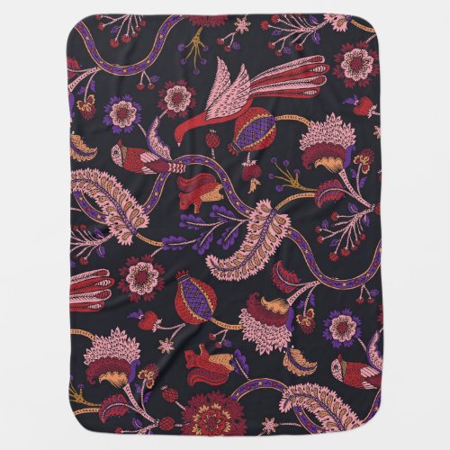 Fantasy Flowers Natural Paisley Seamless Baby Blanket